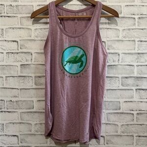 Women’s light purple Belize Aggressor III turtle racerback tank top Small